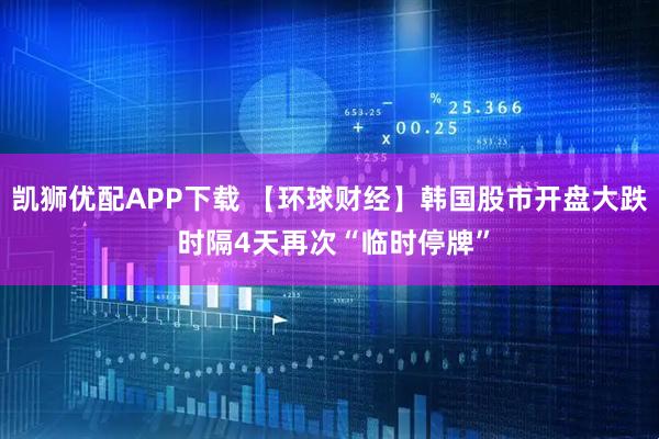 凯狮优配APP下载 【环球财经】韩国股市开盘大跌 时隔4天再次“临时停牌”
